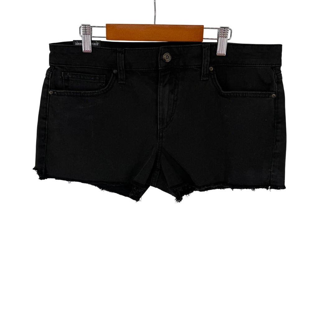 Joe's Jeans Cut Off Short Women 30 Black NEW Thadine Raw Hem Denim